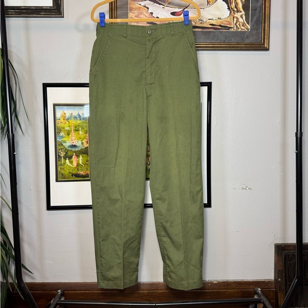 Vintage Army Military Green Pants 80s